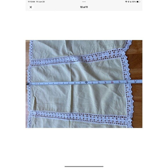 2 Table Runner & 2 Doilies Hand Crocheted Different Sizes& Shapes (H) - Picture 10 of 11